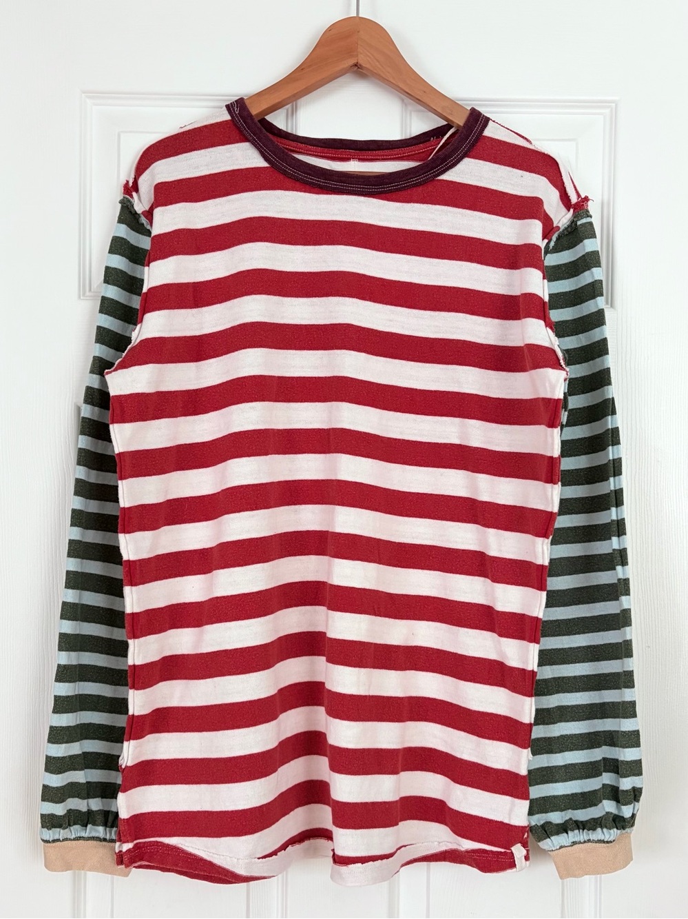 Free People We the Free Sawyer Stripe Long Sleeve Tee Size M
